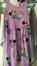 H&M【迪士尼】童裝女童裙子2025夏季新款米妮印花連衣裙1154543 紫色/米妮老鼠 120 120/60 (4-6Y) 曬單實(shí)拍圖