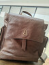 半坡飾族（bampo）新品瓦檐包 書(shū)包背包頭層牛皮雙肩包葫蘆五金女包女休閑書(shū)包禮物 栗子棕760 曬單實(shí)拍圖