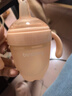 良品物語嬰兒硅膠學(xué)飲水杯6個月以上寶寶吸管杯兒童喝奶瓶喝水防嗆鴨嘴杯 粉色鴨嘴杯 160ml 曬單實拍圖