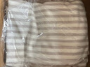 無(wú)印良品（MUJI）女式 雙羅紋編織 圓領(lǐng)長(zhǎng)袖T恤 上衣打底衫女裝25年秋季 黑色條紋 L (165/88A) 曬單實(shí)拍圖