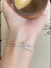 韞舜 櫻花手鏈女生S925銀輕奢小眾新款銀飾少女心情人節(jié)送女友手環(huán) 925銀-櫻花手鏈白金色 【禮盒裝】+珠寶首飾鑒定證書(shū) 曬單實(shí)拍圖