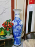 晟煦景德鎮陶瓷手繪青花瓷落地大花瓶中式客廳擺件開(kāi)業(yè)喬遷特大 1米2手繪釉里紅《富貴 吉 120cm 曬單實(shí)拍圖