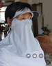 蕉下（beneunder）防曬口罩臉基尼帽檐防曬面罩全臉女防風(fēng)透氣防紫外線(xiàn)藍煙灰AL341 曬單實(shí)拍圖