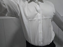 胖大俊【奢華200支免燙】高端大碼白襯衫男士長(cháng)袖純棉免燙襯衣 白色 2XL 曬單實(shí)拍圖