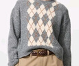 優(yōu)衣庫女裝菱格圓領(lǐng)針織衫/毛衣毛衫25秋冬新款482645 03 灰色 XL /165/92A 曬單實(shí)拍圖