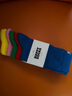 Happy Socks女男秋冬款白色黑色穿搭襪子棉襪中筒襪5雙裝 高飽和 5雙 M 36-40 曬單實(shí)拍圖