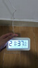 得力（deli）充電款電子智能鬧鐘背光大鬧鈴家用學(xué)生多功能溫濕度計大屏床頭鐘 開(kāi)學(xué)升學(xué)季必備 白 LE103A 曬單實(shí)拍圖