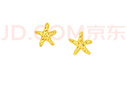 周大福辰星海星足金黃金耳釘EOF1868送女友禮物 約1.8g計價(jià)(工費220) 曬單實(shí)拍圖
