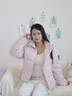 波司登（BOSIDENG）【七夕禮物】25新款羽絨服男女同款情侶90絨立領(lǐng)短外套B250246360 未央粉1930 M 165/88A 曬單實(shí)拍圖
