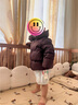 jnby by JNBY江南布衣嬰童冬羽絨服可拆卸圍脖保暖拜年服男女童嬰兒YNAC11060 201暗咖 90 曬單實(shí)拍圖
