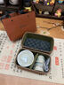 三物 手繪青云蓋碗旅行茶具套裝快客杯一壺三杯泡茶碗戶(hù)外露營(yíng)茶具 手繪青云蓋碗小旅箱 曬單實(shí)拍圖