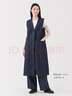 無(wú)印良品（MUJI）女式 漢麻混牛仔長(zhǎng)款馬甲背心馬夾女款坎肩無(wú)袖上衣夏季 丹寧回潮 藏青色 M （160/84A） 曬單實(shí)拍圖