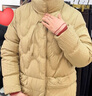 恒源祥媽媽洋氣冬裝外套短款羽絨服2025新款中老年女裝冬季加厚保暖大襖 香草駝 L (建議85-100斤) 曬單實(shí)拍圖