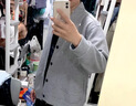 卡圖弛cleanfit灰色華夫格開衫衛(wèi)衣男秋季慵懶風(fēng)V領(lǐng)針織外套高級感上衣 灰色 XL 曬單實拍圖