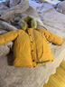 戴維貝拉（DAVE＆BELLA）保暖連帽90絨男童羽絨衣兒童冬裝寶寶羽絨服冬季外出服小男孩上衣 杏黃色DB15565-NN 100 cm（建議身高90-100cm） 曬單實(shí)拍圖