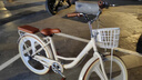 飛鴿（FLYING PIGEON）自行車成人通勤車自行車學(xué)生單車成人自行車通勤自行車女士自行車 頂配奶油米|單速|(zhì)一體輪+禮包 26寸適合160-185cm 曬單實(shí)拍圖
