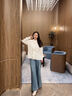 Calvin KleinJeans25早秋新款女士美式復(fù)古風(fēng)ck純棉寬松闊腿牛仔褲47C789G 0LC-牛仔淺藍 26 曬單實拍圖