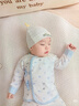 歡喜小熊新生兒連體哈衣寶寶夏季純棉護肚爬服0-6個(gè)月剛出生夏天嬰兒衣服 曬單實(shí)拍圖