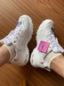 斯凱奇（Skechers）女鞋厚底增高老爹鞋百搭休閑鞋耐磨透氣運(yùn)動(dòng)鞋女 WTRG白/金 38 曬單實(shí)拍圖