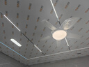 美的（Midea）風扇燈餐廳吊扇燈led臥室52寸開葉扇全光譜五葉扇熟睡風包安裝 曬單實拍圖