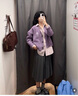 優(yōu)衣庫女裝舒芙蕾針織短開(kāi)衫/外套空調衫通勤25秋冬新款478339 73 青紫色 XS /150/76A 曬單實(shí)拍圖
