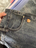 棉之雪薄款寬松直筒牛仔褲男款美式復古春秋款休閑長(cháng)褲子 藍灰色 33 【170CM-175CM】 曬單實(shí)拍圖