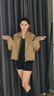 高梵羊毛輕殼5.0鵝絨服女2025年秋季巴恩風(fēng)羽絨服外套戶(hù)外短款立領(lǐng) 鎏金3號 S (90-110斤 飛天鵝絨29g) 曬單實(shí)拍圖