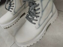 森馬（senma）男鞋2025秋冬新款潮流男靴復古戶(hù)外工裝馬丁靴增高厚底時(shí)尚皮靴子 白色 42 曬單實(shí)拍圖