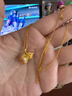 六福珠寶七夕禮物黃金吊墜六字真言福滿傳家足金葫蘆不含鏈 計(jì)價(jià) 約4.65克 曬單實(shí)拍圖