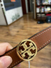 Tory Burch 湯麗柏琦 MILLER金屬皮帶腰帶TB 138935 黑色/金色 001 XS  (850mmx25mm) 曬單實(shí)拍圖