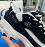 斯凱奇（Skechers）奧利奧熊貓鞋丨老爹鞋男女經(jīng)典黑白復古春夏輕便潮流增高運動(dòng)休閑 男款-BKW/黑色/白色 39.5 曬單實(shí)拍圖