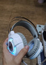 狼蛛（AULA）電腦耳機(jī)頭戴式耳麥 游戲電競(jìng)耳機(jī)7.1筆記本電腦重低音有線降噪聽聲辯位 典雅白【USB+雙3.5接口】 曬單實(shí)拍圖