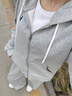 LE ALFASHIONLINE POLO衫/連帽衛(wèi)衣女2025秋冬老錢風(fēng)松弛感磨毛休閑衛(wèi)褲套裝 白色-連帽衛(wèi)衣 S 曬單實(shí)拍圖