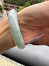 千載一玉【孤品】翡翠手鐲女士糯冰玉手鐲珠寶玉器清水芙蓉正裝鐲子送女友 【款三約53毫米】QZC8301i 曬單實(shí)拍圖