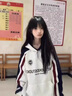 魯雅爾 原宿bf風(fēng)拼色字母連帽衛(wèi)衣女春秋季新款ins韓版寬松休閑上衣外套 白灰色 春秋常規(guī)款 L 曬單實(shí)拍圖