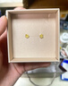 六福珠寶足金梔子花黃金耳釘耳飾送禮 計(jì)價(jià) G01G0027DS 0.98克(含工費(fèi)100元) 配硅膠耳堵 曬單實(shí)拍圖