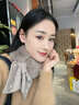 CACUSS圍脖女秋冬時(shí)尚毛絨小圍巾交叉防寒護頸保暖脖套毛領(lǐng)子 淺卡其 曬單實(shí)拍圖