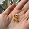 行金銀中黃金吊墜 999足金貓眼吊墜編手繩 DIY項鏈圓形珠吊墜送女友老婆 貓眼珠吊墜(多顆)克重多退少補 約0.95克 曬單實(shí)拍圖