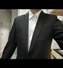 卡度頓西服套裝男三件套職業(yè)商務(wù)小西裝正裝外套男修身新郎伴結婚禮服 黑色雙扣【西服+西褲+襯衫】 3XL 【141-155斤】+8件禮品 曬單實(shí)拍圖