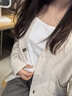 浪莎莫代爾打底衫潮流大方領春秋季長袖美體親膚彈力修身百搭內(nèi)衣女 曬單實拍圖