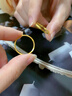 中國黃金（CHINA GOLD）黃金戒指女足金碎碎冰戒指純金情侶對戒七夕情人節禮物送女友老婆 【賀卡定制/聯(lián)系客服】 【圈口9#】 曬單實(shí)拍圖