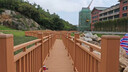 塑木護欄圍欄戶(hù)外景觀(guān)河道立柱欄桿景區公園步棧道防腐木扶手定做 更多款式-請咨詢(xún)客服 曬單實(shí)拍圖