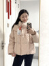 鴨鴨（YAYA）羽絨服女2025新款中式盤扣流蘇衣服時(shí)尚連帽保暖短款鴨絨外套XH 粉色 M /160 曬單實(shí)拍圖
