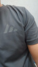 阿迪達斯短袖男2025夏季運動(dòng)親膚透氣輕薄速干T恤 深灰/淺灰 L  曬單實(shí)拍圖