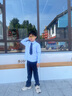 衣諾坊男生演出服西服襯衫套裝西褲學(xué)生表演服校園團體花童禮服兒童園服 曬單實(shí)拍圖