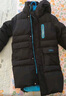 鴨鴨兒童羽絨服男童女童中大童長(cháng)款加厚初中生加絨外套 鉆石黑 150cm  曬單實(shí)拍圖