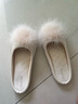 barphil拖鞋女2024新款靜音軟底防滑棉拖可愛(ài)火雞毛包頭拖仙女風(fēng)毛毛鞋 米白色 36-37 曬單實(shí)拍圖