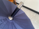 天堂 雙人雨傘直柄 大號半自動(dòng)雨傘16骨加固抗風(fēng)拒水 黛藍色 曬單實(shí)拍圖