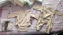 babylove新生兒包屁衣春秋款純棉嬰兒衣服三角哈衣彩棉寶寶爬服家居服 曬單實(shí)拍圖