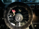 京悠雨純羊毛方向盤(pán)套冬季毛絨汽車(chē)把套皮毛一體D型O型通用防滑保暖加厚 暮光灰【圓D型通用】 曬單實(shí)拍圖